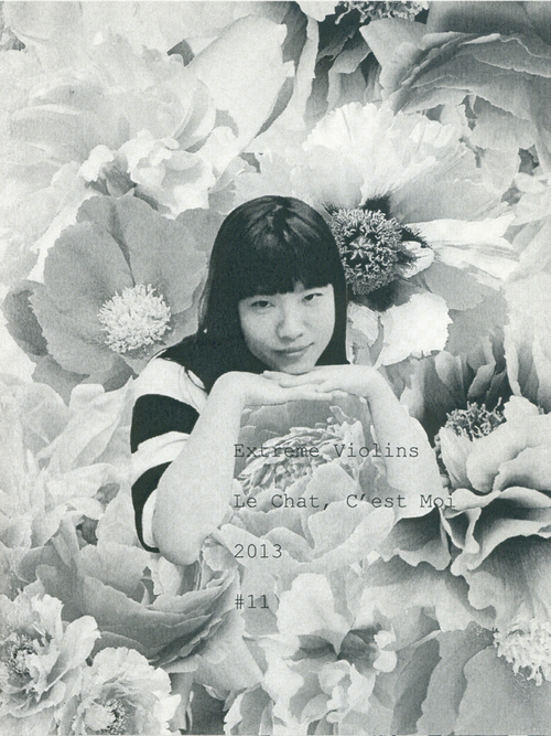 zine cover: photo of person in flower collage