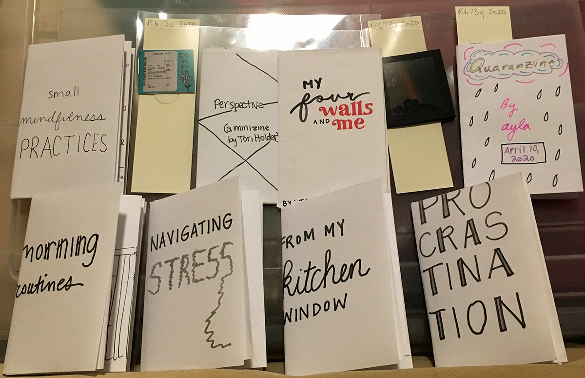 photograph of ten zines