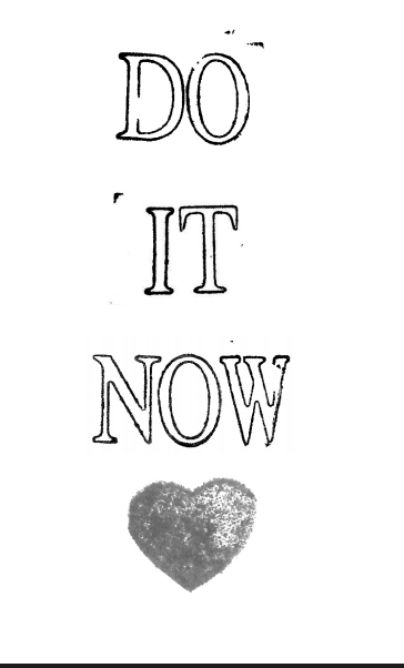 zine cover: Do It Now